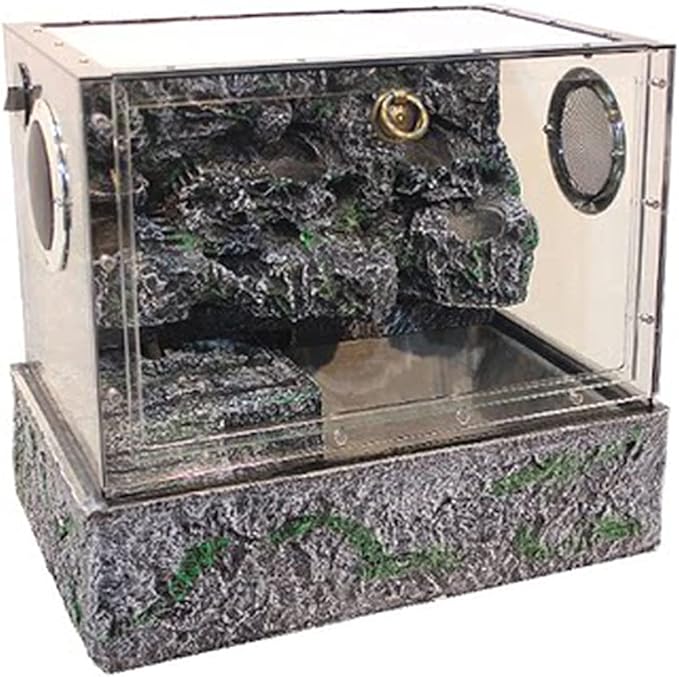 TOMYEUS Turtle Tank Turtle Tank With Terrace, Glass Turtle Tank, Villa