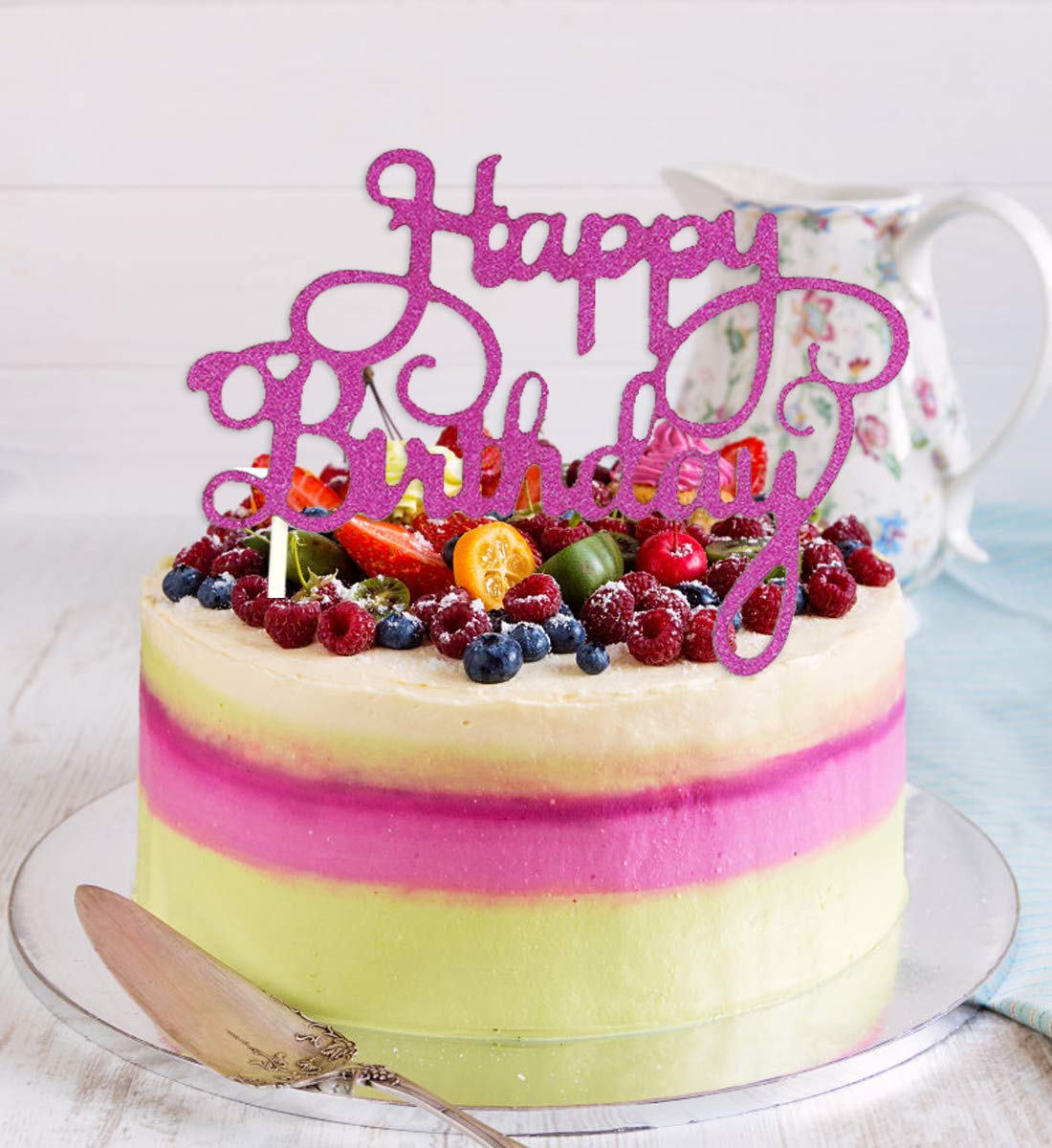 24 Pz Decorazioni Torte Compleanno Con Glitter, Per Cupcake E - Foto 4