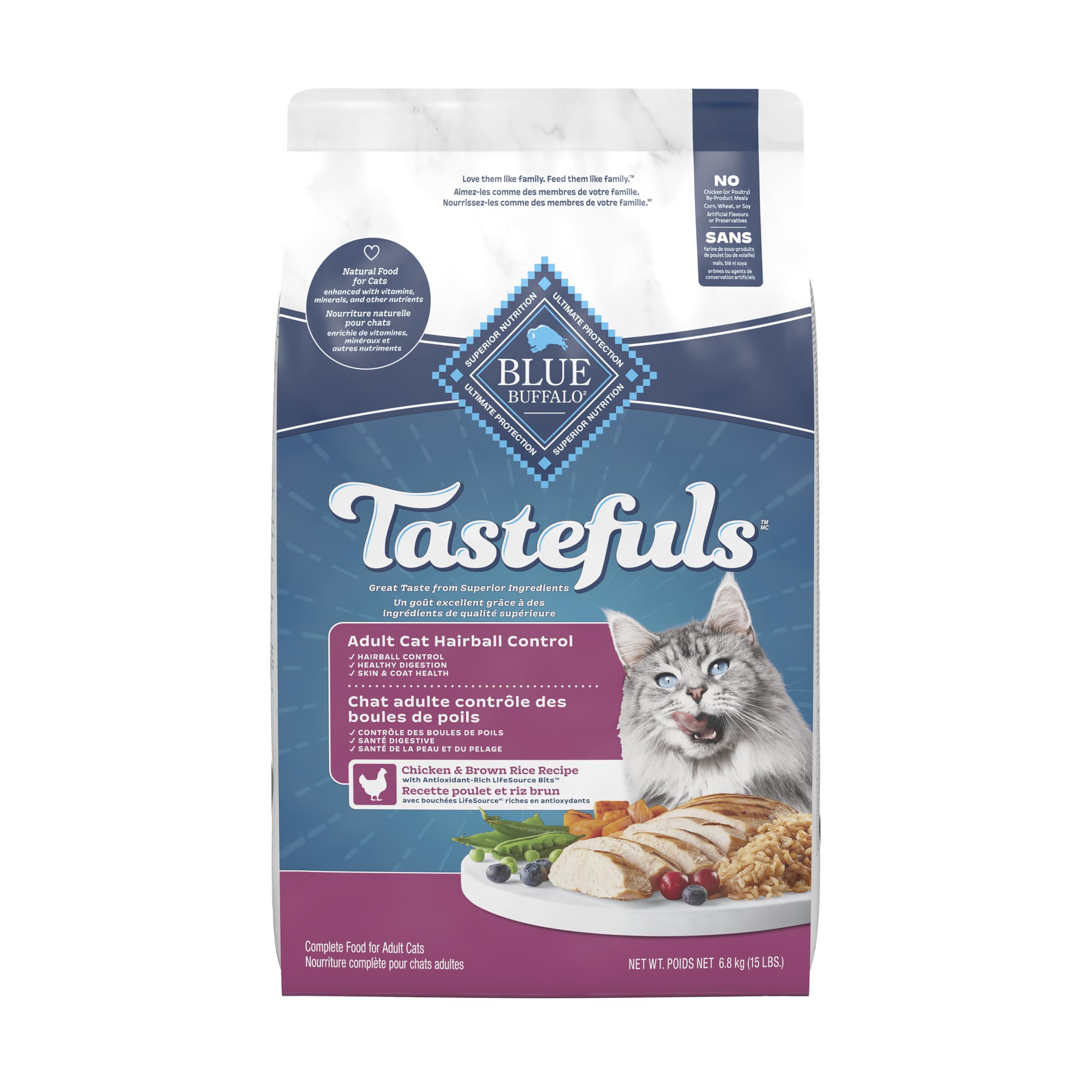 Blue Buffalo Tastefuls Chicken & Brown Rice Recipe Adult Dry sold price at auction in Canada