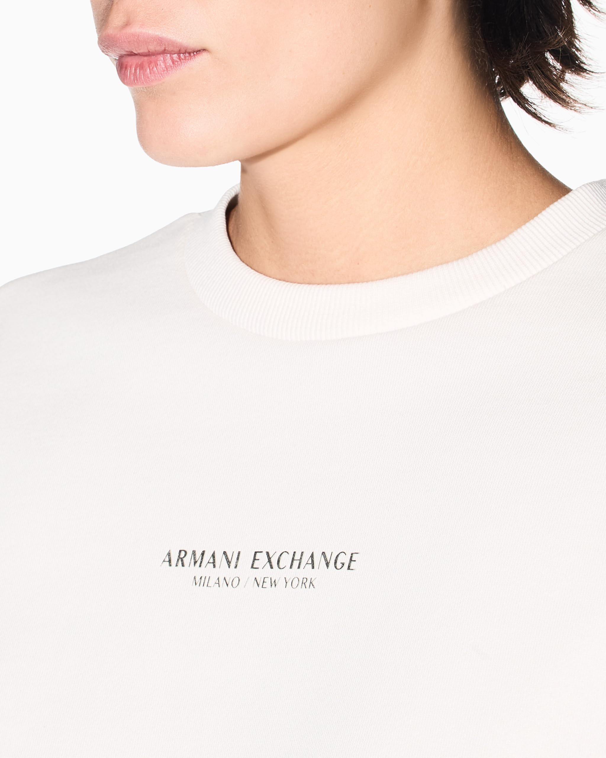Armani Exchange Long Sleeve Milano-New York Front Logo Sudadera Mujer (Pack de 1)