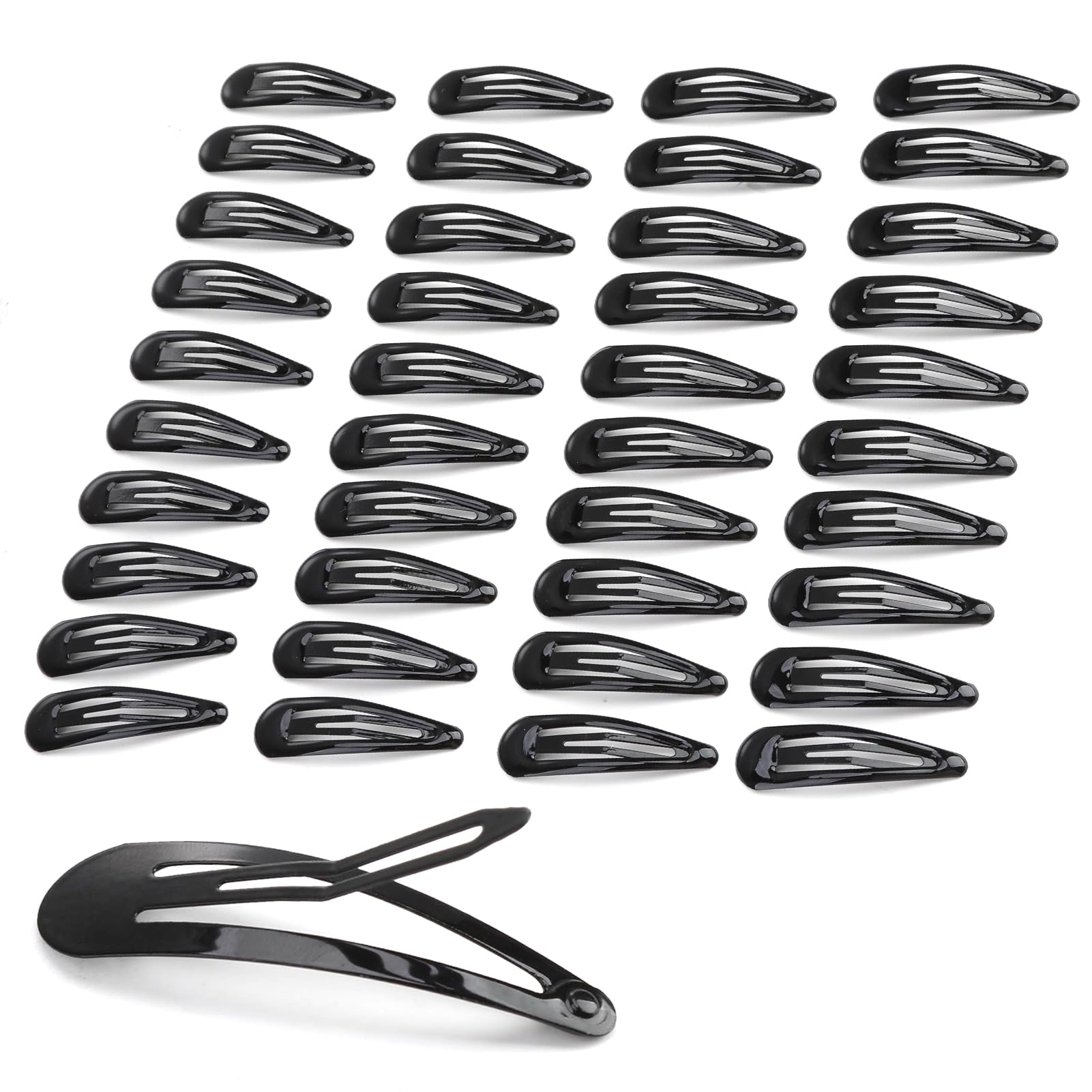 40Pcs Snap Hair Clips,Invisible Black Hair Clips Hair Accessories,Solid Color Make Up Hair Clips Suitable for Clipping Broken Short Hair,Womens Hair Clips Suitable for Makeup,Travel,Clothing Matching