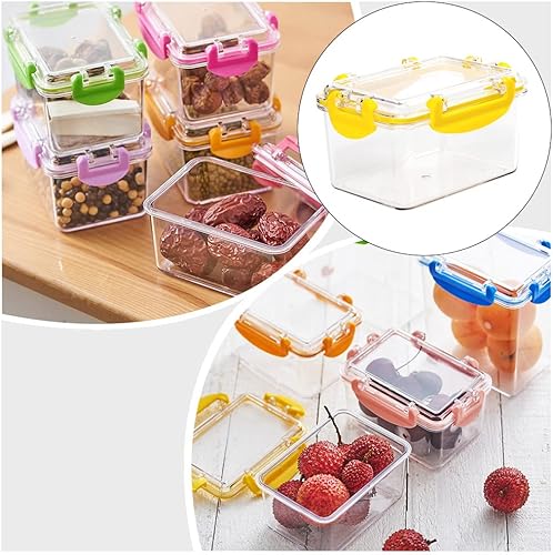 Miniatura 2 de Contenedor de almacenamiento de alimentos, a prueba de fugas, caja de alimentos para refrigerador, con tapa, contenedor de preparación de alimentos