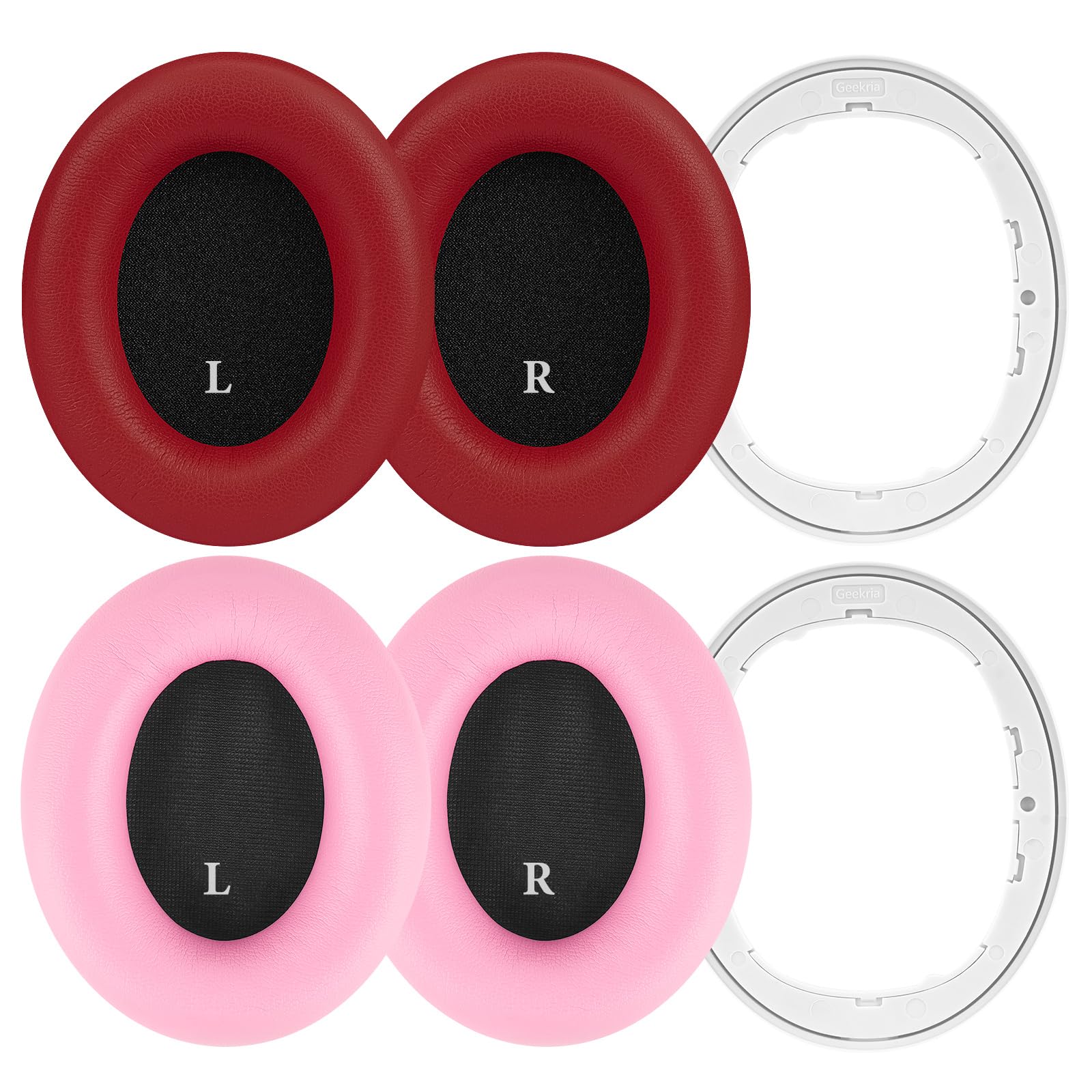 Kit di ricambio padiglioni Geekria SNAP per cuffie Beats Studio Pro, cuscinetti auricolari magnetici con cambio facile in pochi secondi, parti di riparazione (pelle proteica, 2 paia)