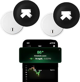 Ultrahuman M1 | CGM Glucose Monitor Device | Smart Glucose Monitoring via App | Continuous Glucose Monitoring | Real Time Blood Sugar Monitoring Device | No Finger Pricks, 14 Day Wearable (2 Sensors)