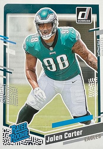 Miniatura 5 de Philadelphia Eagles 2023 Donruss Factory Sealed 15 Card Team Set with Jalen Hurts and Fletcher Cox Plus Rated Rookie Cards of Jalen Carter, Nolan