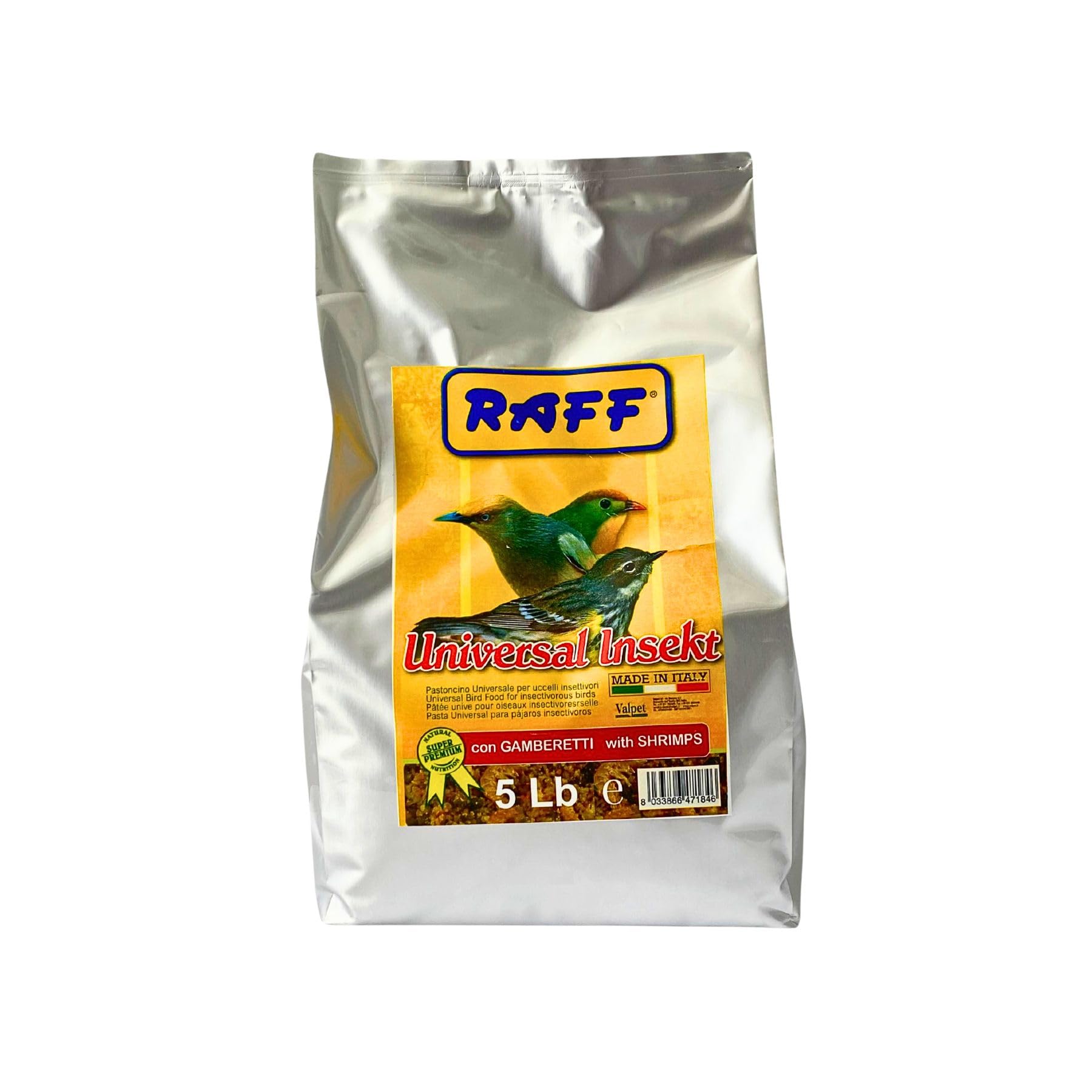 GLOBAL LUXURY MANAGEMENT Raff Universal Insekt, Premium Soft Daily Diet for Insectivorous Birds, High-Protein Avian Nutrition 5lb