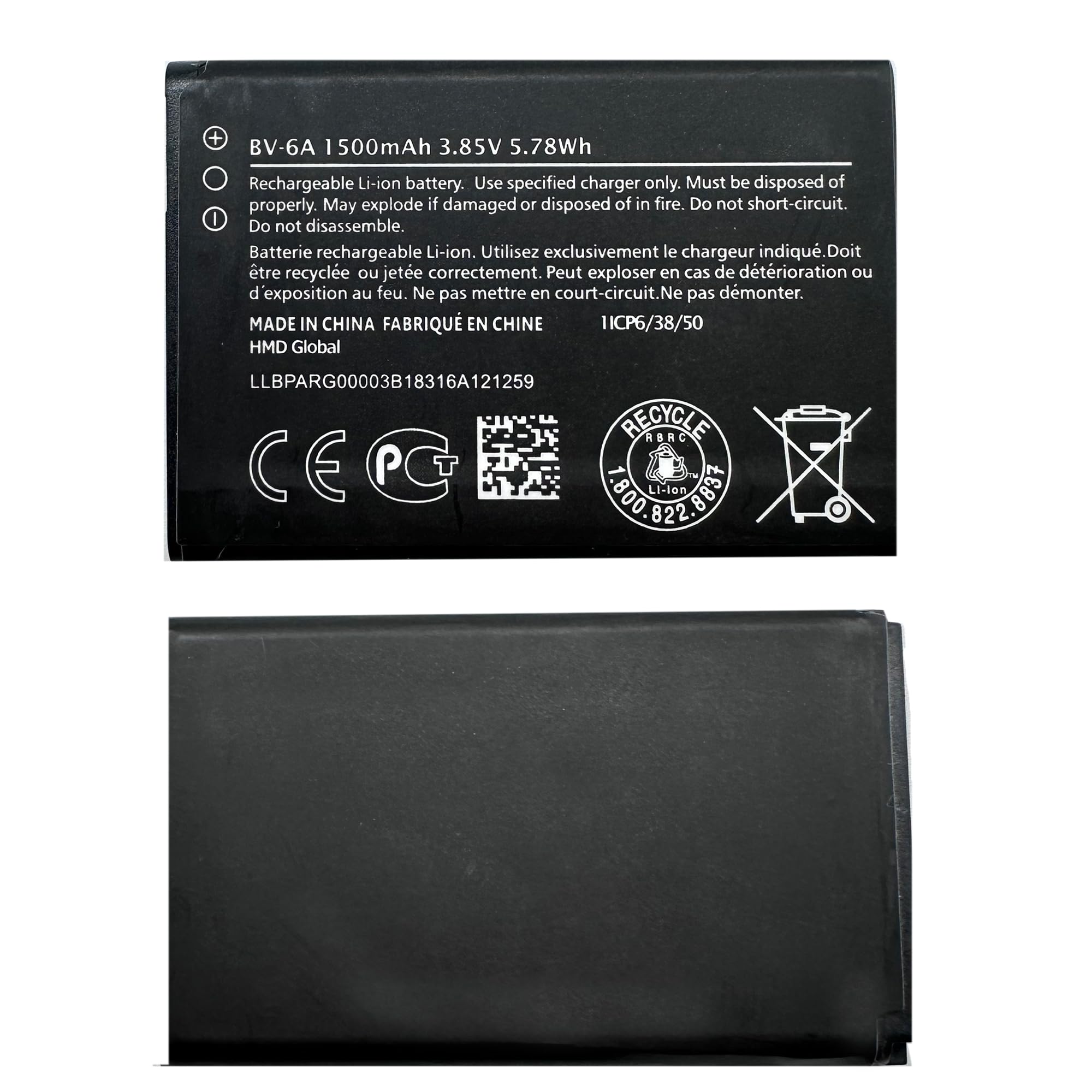 Vvuilsty BV-6A Replacement Battery for Nokia 2720 flip,8110 4G,Rechargeable 0 Cycle Battery Compatible with Nokia TA-1059 TA-1048 TA-1067 TA-1071 TA-1295 2720V flip 2017 Series 2060 3060 5250 Series