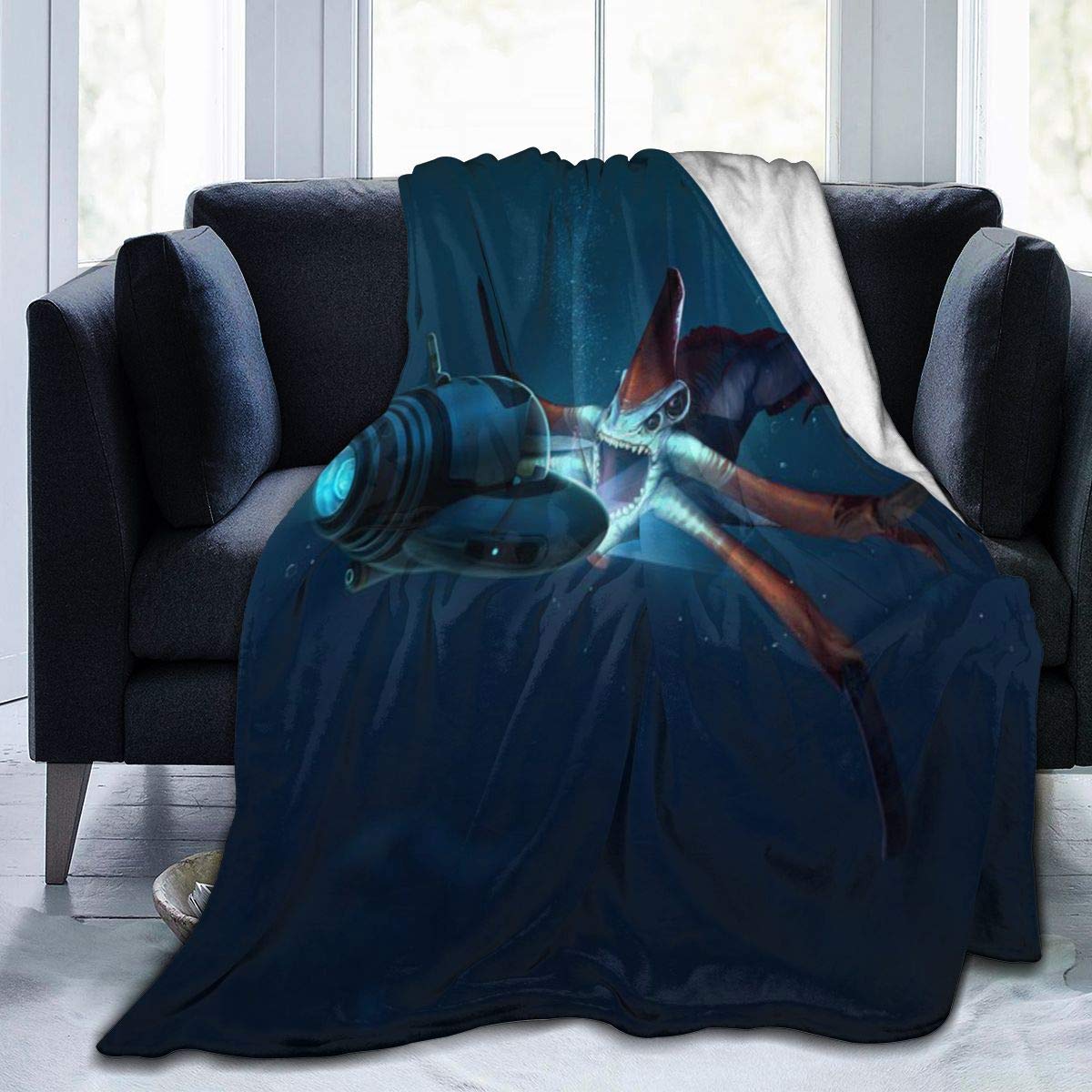 SHYYJQ Coryxkenshin Subnautica Ultra Soft Throw Blanket Flannel Fleece Bedroom Warm Blanket 50x40 Inch