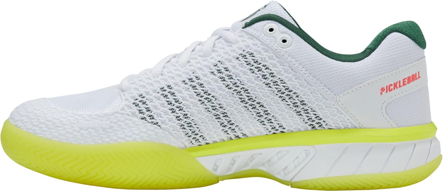 K-Swiss Men's Express Light Pickleball Shoe (White/Neon Lime/Eden) - Image 5