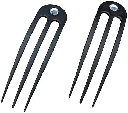 Miniatura 9 de (2) Horquilla de pelo de 3 puntas con acabado mate de aluminio anodizado de 4.9 pulgadas, resistente al agua, FPL de 4 pulgadas (rojo)