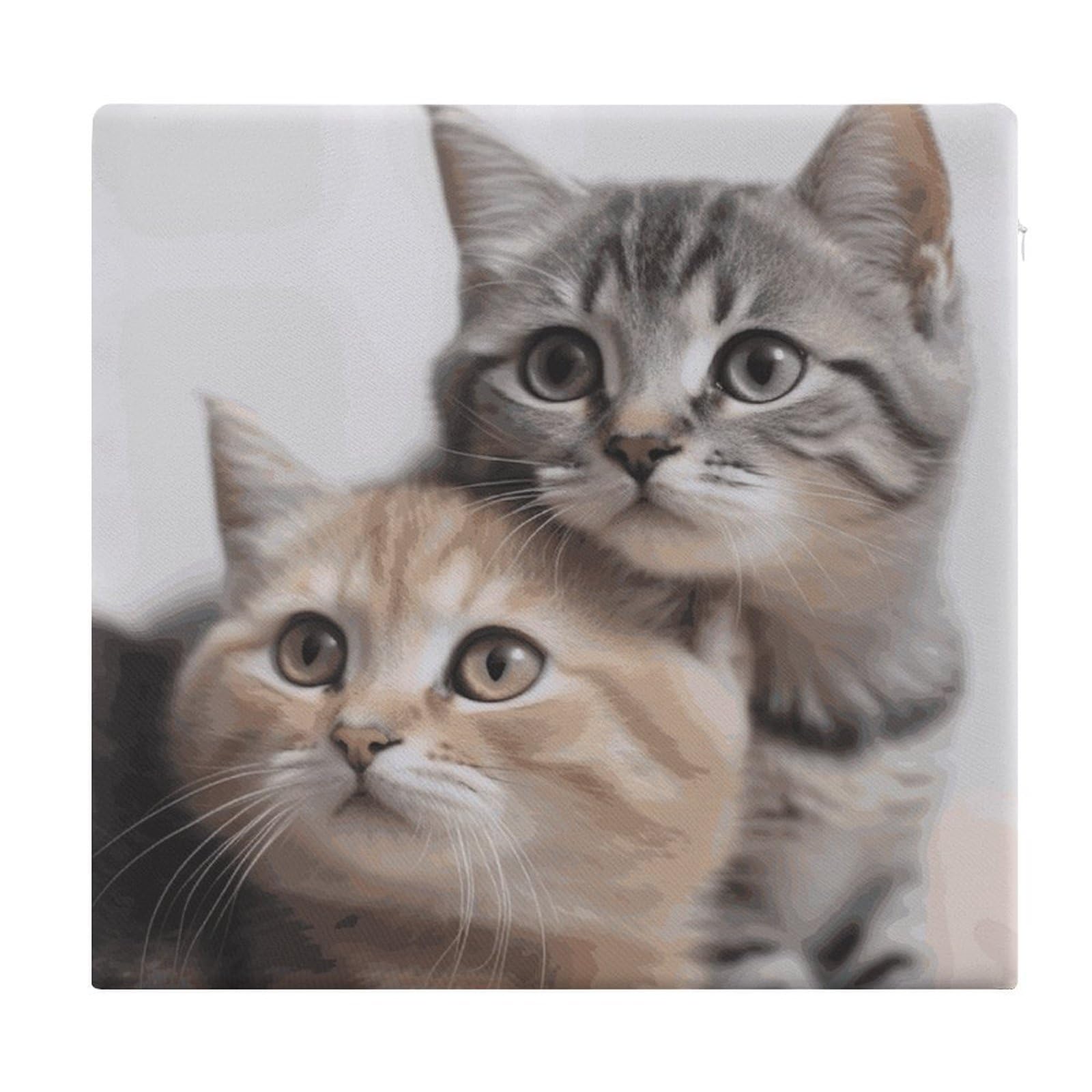 MUSM Cats Chair Cushions Square Indoor Dining Chair Pads Breathable Seat Cushion Memory Foam Pad Ultra Soft Warm Floor Cushion for Kitchen Office Car 13.8”x15”