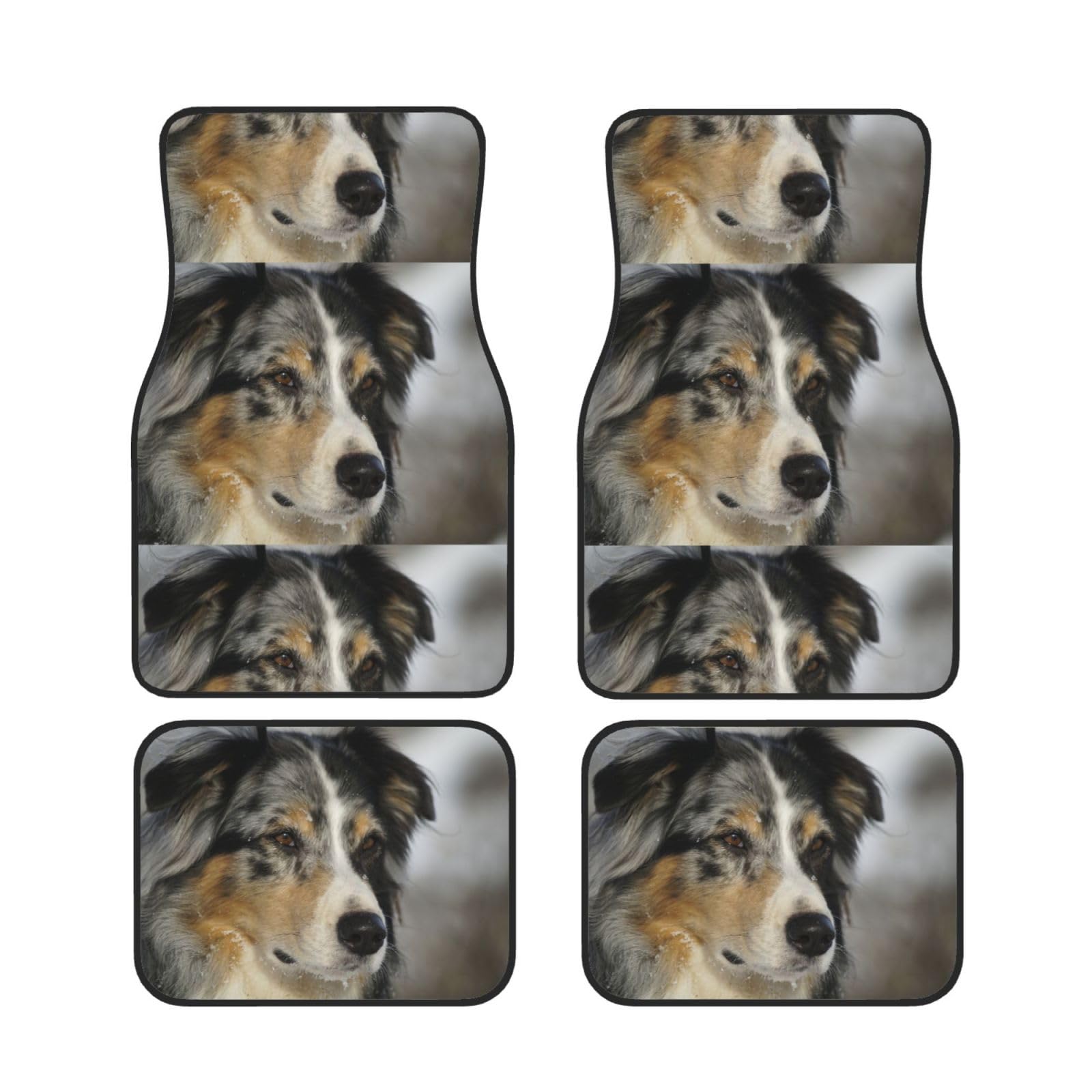 Alfombrillas de coche de neopreno premium Pastor Australiano, juego de 4 piezas exclusivas 7