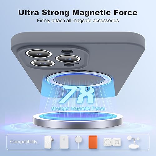 Miniatura 3 de Funda diseñada para iPhone 12 Pro Max con soporte magnético invisible, compatible con MagSafe militar, probada en caídas, a prueba de golpes, de