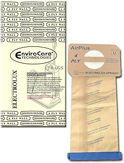 EnviroCare Replacement 4 Layer Filtration Vacuum Cleaner Dust bags made to fit Electrolux Style U Discovery Uprights 12 pack
