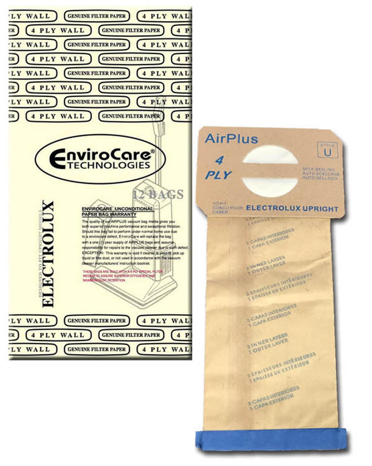 Sacs aspirateur Electrolux Style U Discovery rechange Envirocare 12x