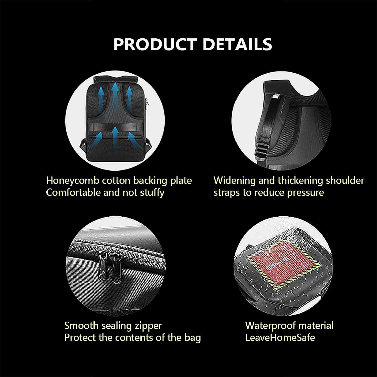 T3HD Smart LED Display Backpack, High Pixel LED Panel-96*128, APP Customizable Animation/Text/Image, Waterproof, 15" Laptop Compatibility, USB Powered, Futuristic Tech Vibe (Power Bank Not Included)
