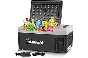 AstroAI 12V Car Refrigerator for Camping, Travel, Fishing