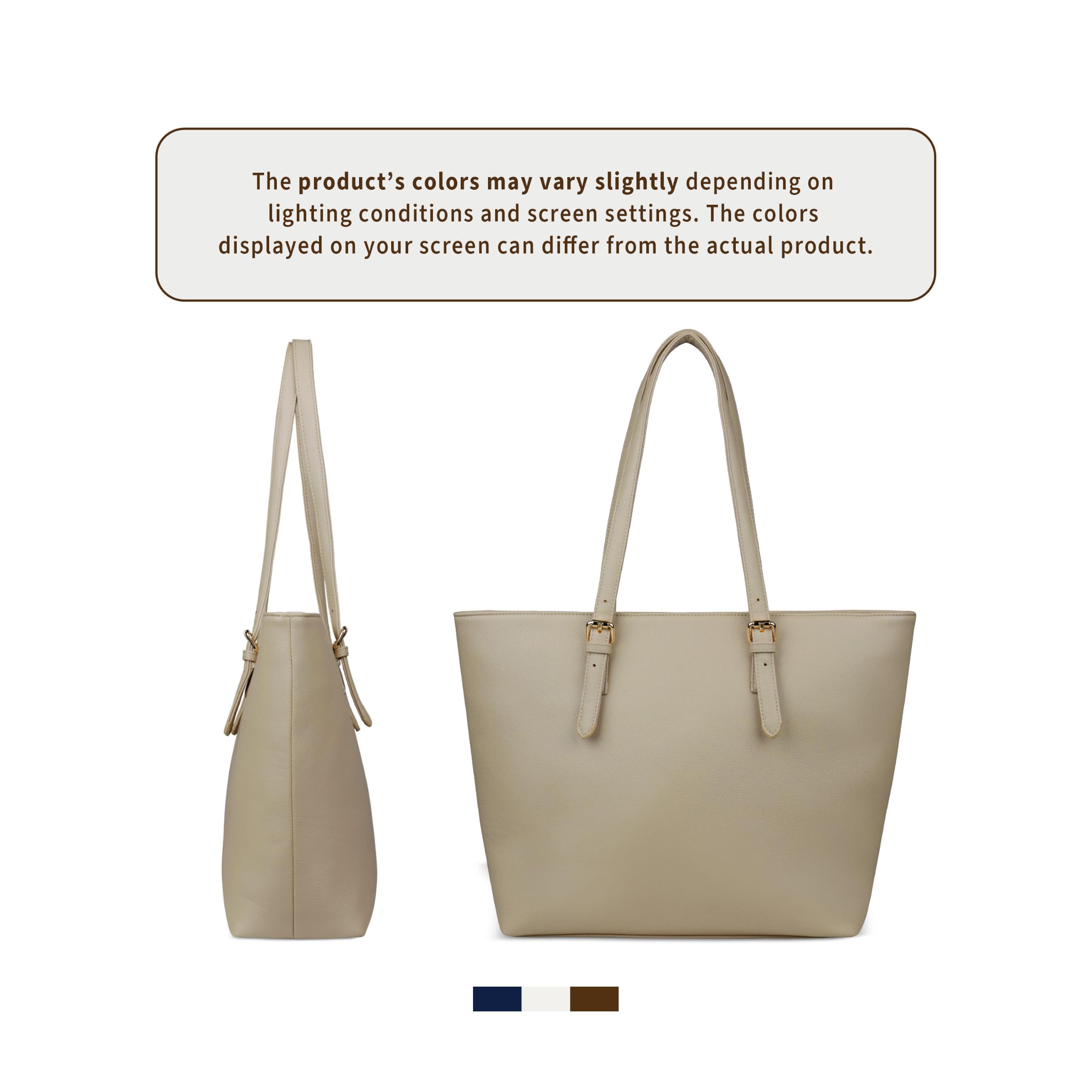 bugatti Mare 3.0 – Bolso grande tipo tote para mujer, bolso ligero de imitación de cuero