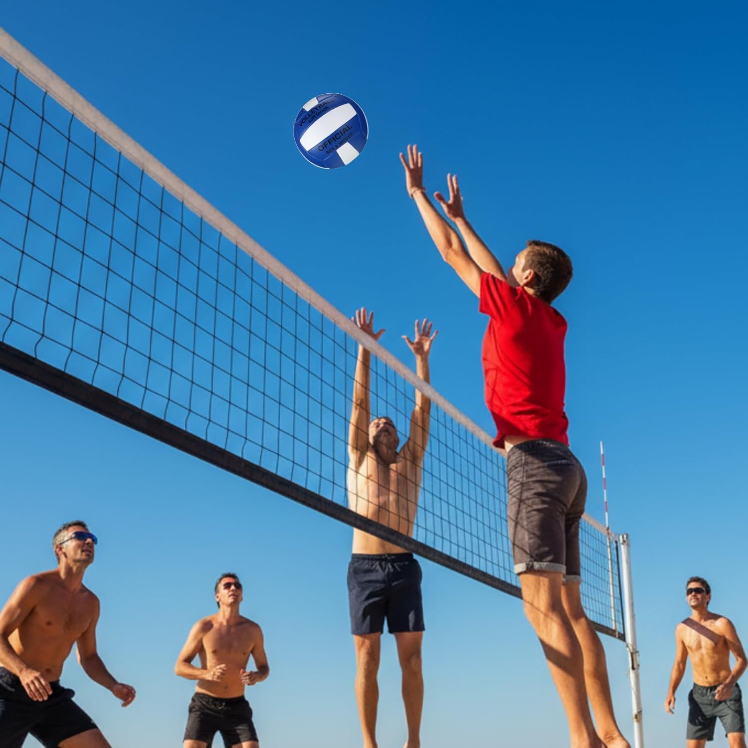 Jexine 12 Pcs Volleyball Official Size 5 Bulk Soft Volleyball with 2 Pump Outdoor Indoor Beach Volley Ball for Beach Play Game Gym Training Sport Equipment Gifts Back to School