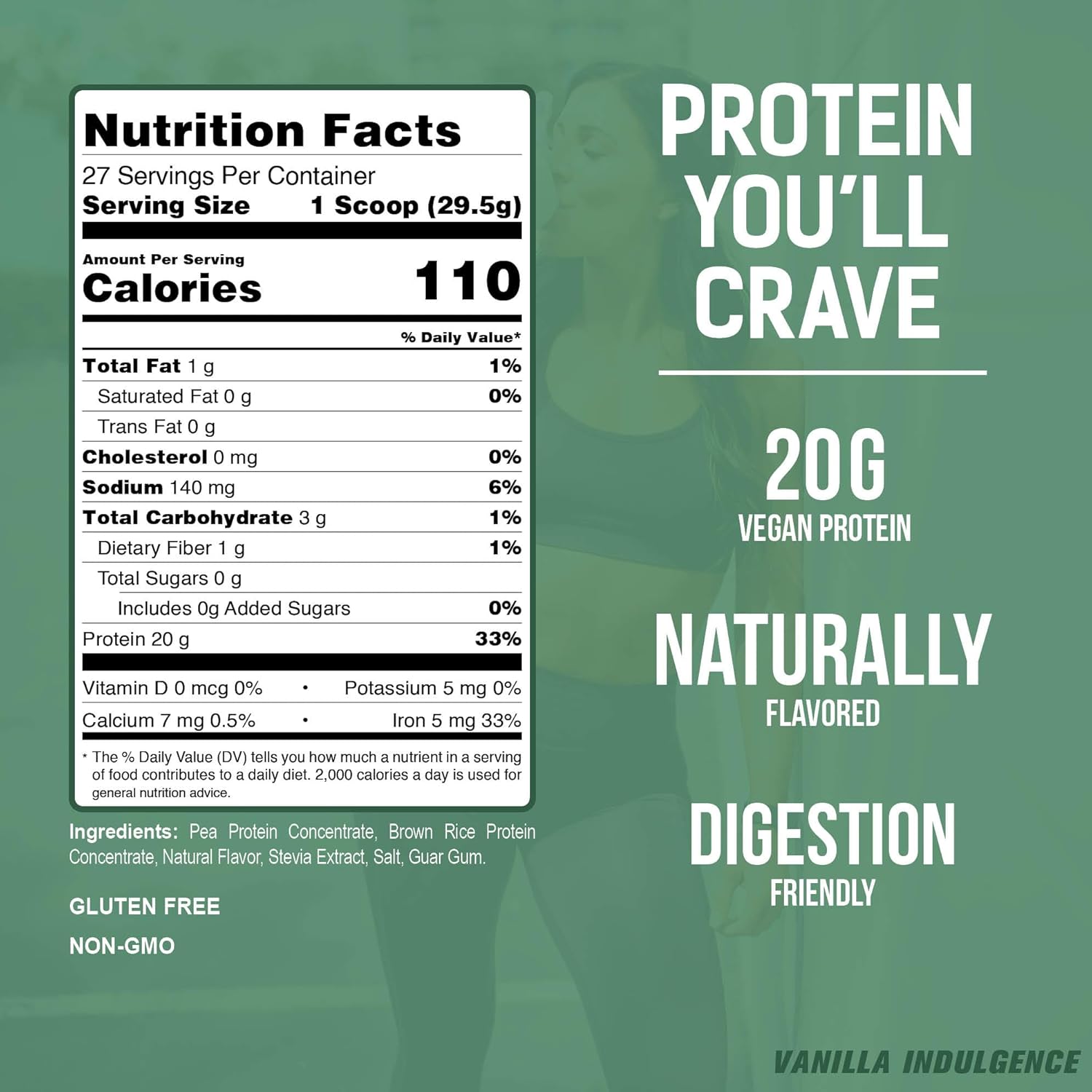 PEScience Select Vegan Protein Powder, Plant Based Protein Powder, Amazing Taste, Smooth Texture, Pea and Brown Rice Blend, Dairy Free, Lactose Free, Gluten Free - Vanilla Indulgence, 27 Servings - Image 4