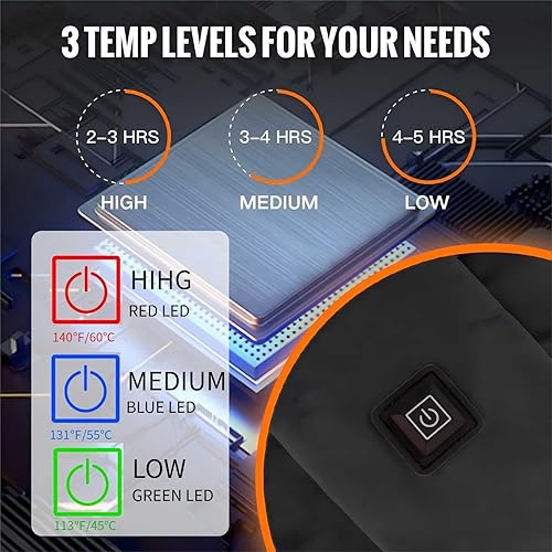 Miniatura 2 de Girasol Bufanda térmica para el cuello para aliviar el dolor de cuello, almohadilla térmica para el cuello con banco de energía de 5000 mAh, soporte