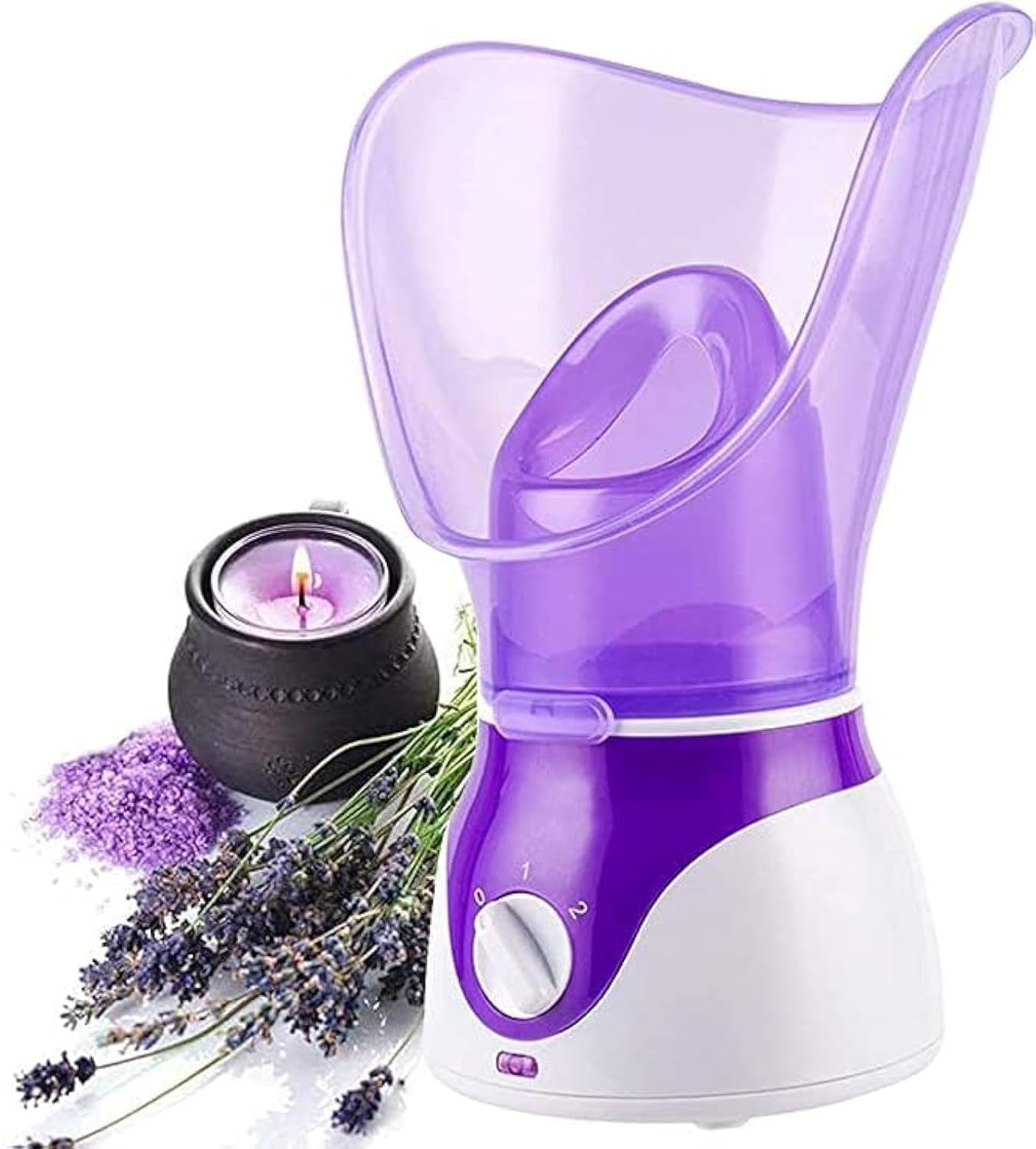 Maanys Facial Steamer,Home Facial Suana for Deep Cleaning Skin Moisturizing Sauna Spa Steamer, 50ml Water Tank, Facial Mask, Nasal Mask, ideal for Skin care(Purple)