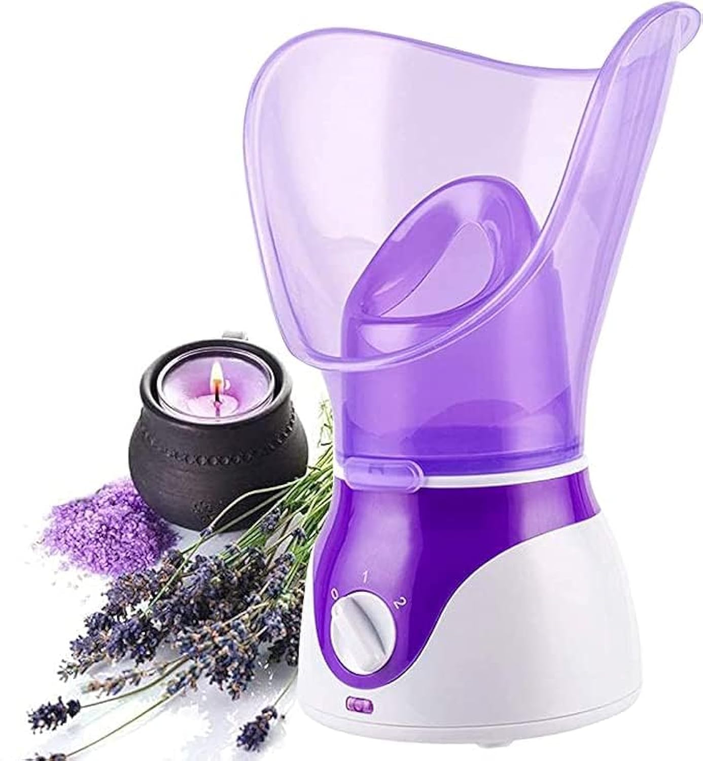 Maanys Facial Steamer,Home Facial Suana for Deep Cleaning Skin Moisturizing Sauna Spa Steamer, 50ml Water Tank, Facial Mask, Nasal Mask, ideal for Skin care(Purple)