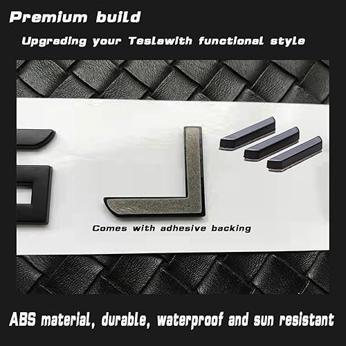 Miniatura 3 de YHCDSEA Letras de inserción en relieve 3D para puerta trasera de Tesla, emblemas de material ABS, compatible con accesorios de la serie Tesla modelo
