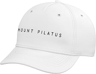 Mount Pilatus Souvenirs/Skier/Modern, Contempoaray Font Adjustable Baseball Hat