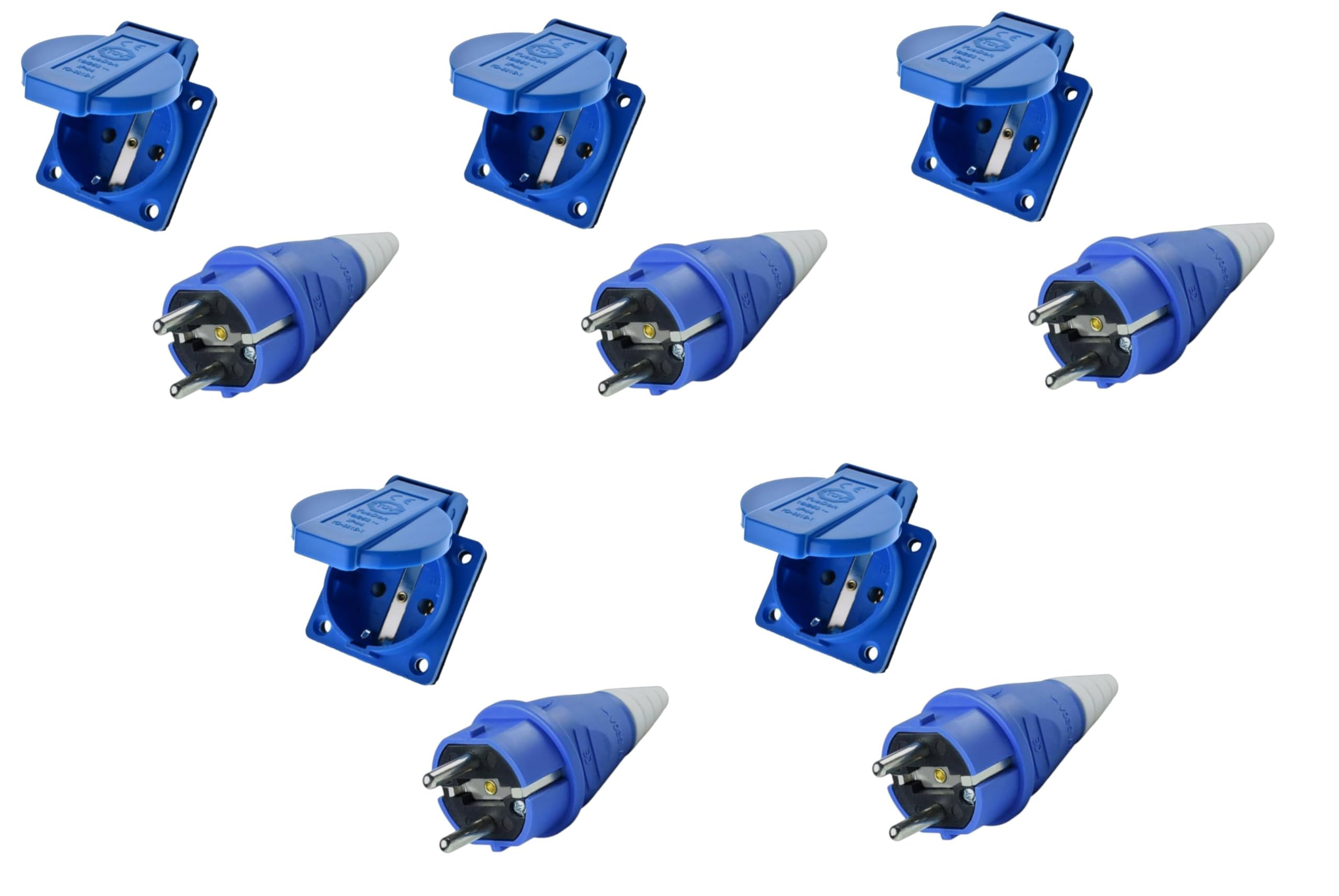 2P+E, 16A, 220VAC, Industrial With Plug IP44 Waterproof Suko Male Female Connector (2 PIN SUKO PANEL SOCKET, 5) (2 PIN SUKO PLUG, 5)-image-6