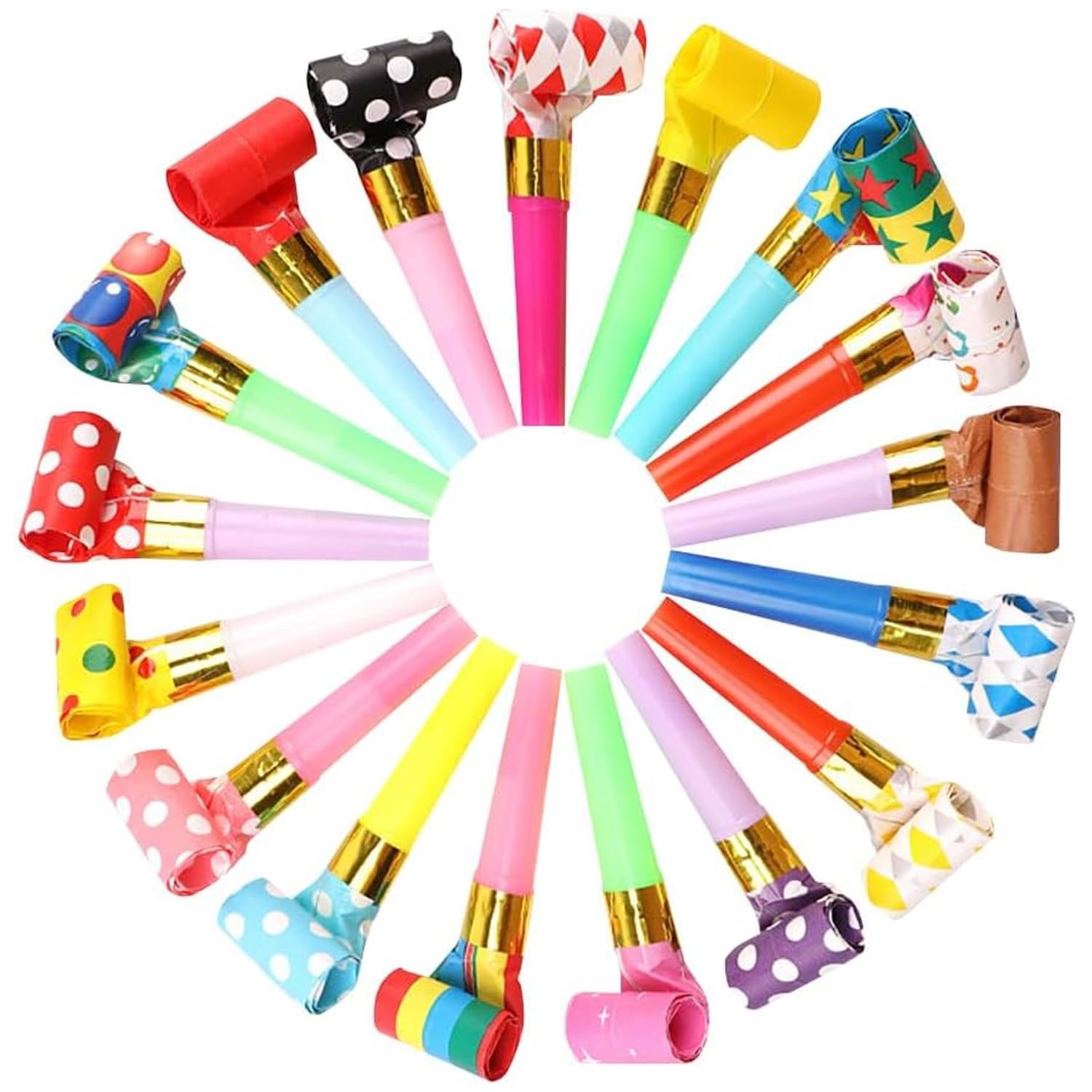 30 Pcs Party Blowers,Party Blowers Whistles for Kids Adults Horn Poppers