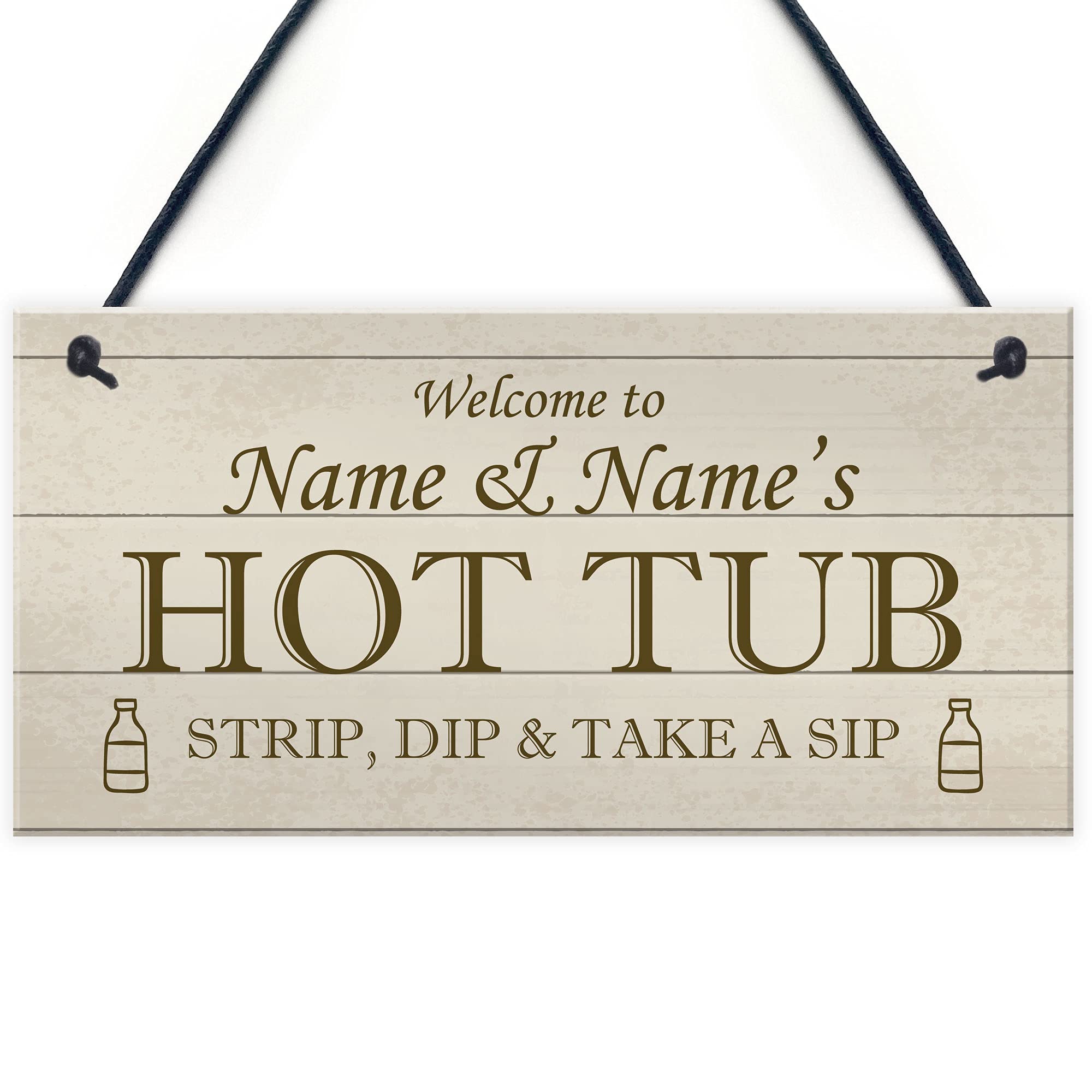 Personalised Hot Tub Sign For Garden Shed Summerhouse Funny Hot Tub Accessories