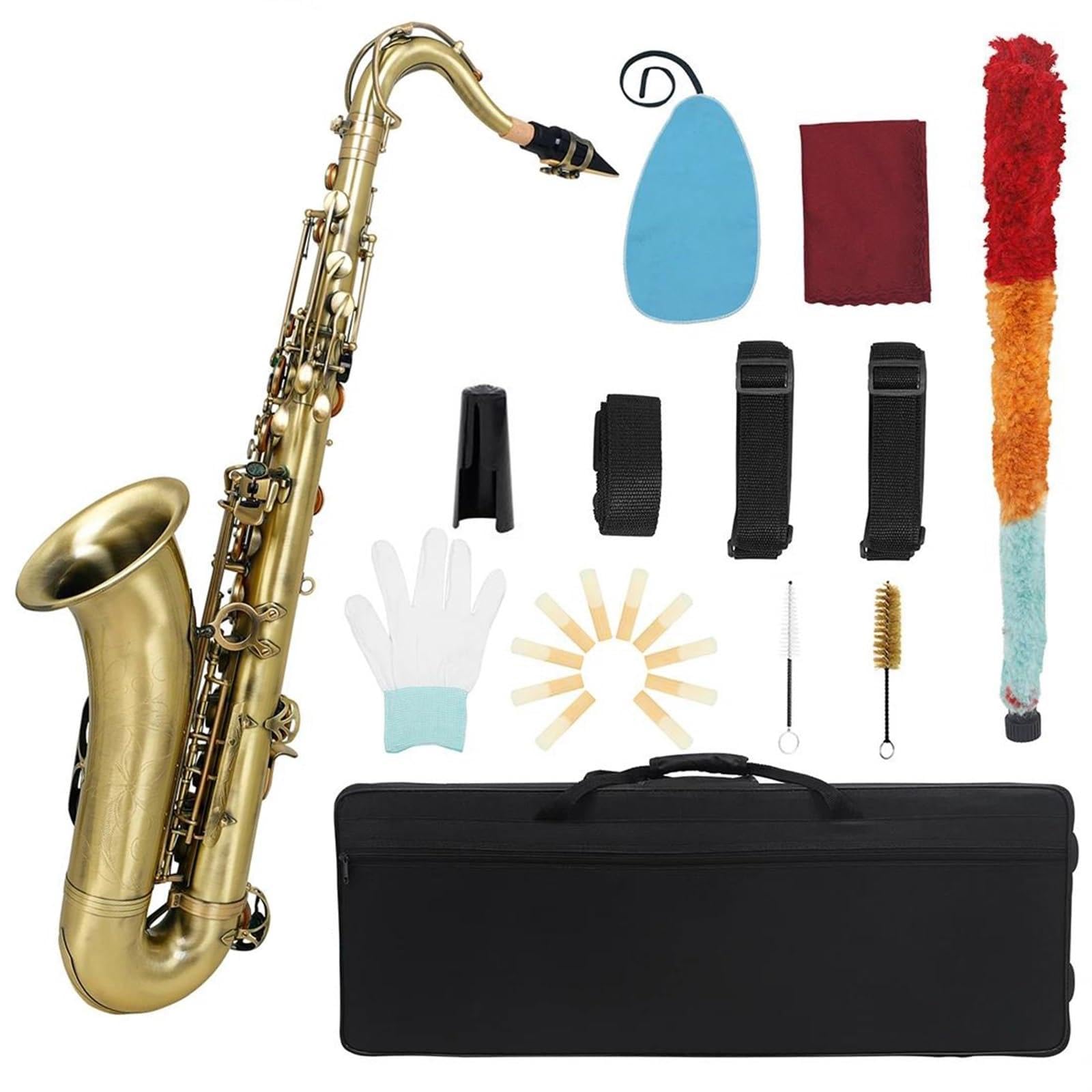 sassofono Sassofono Tenore Sax Professionale In Ottone In Sib Con Strumento A Fiato Con Accessori Per Sassofono (Color : 02)