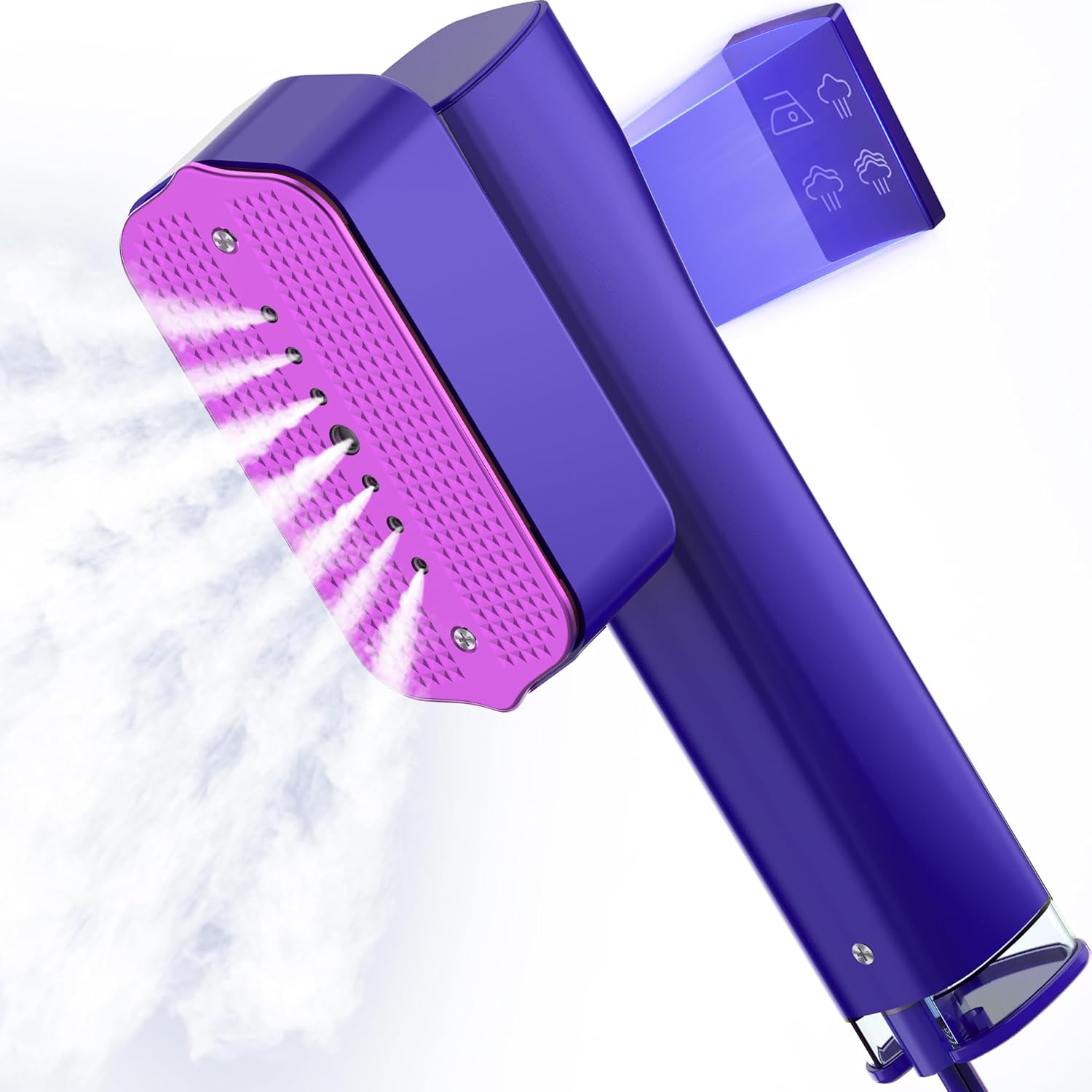 Dovety Steamer for Clothes, Portable Handheld Travel Steamer, Clothing Wrinkles Remover, 1100W Powerful 2 In 1 Steamer&Iron, 100mL Water Tank Capacity, for 120V Home, Office, Travel-PurplePink