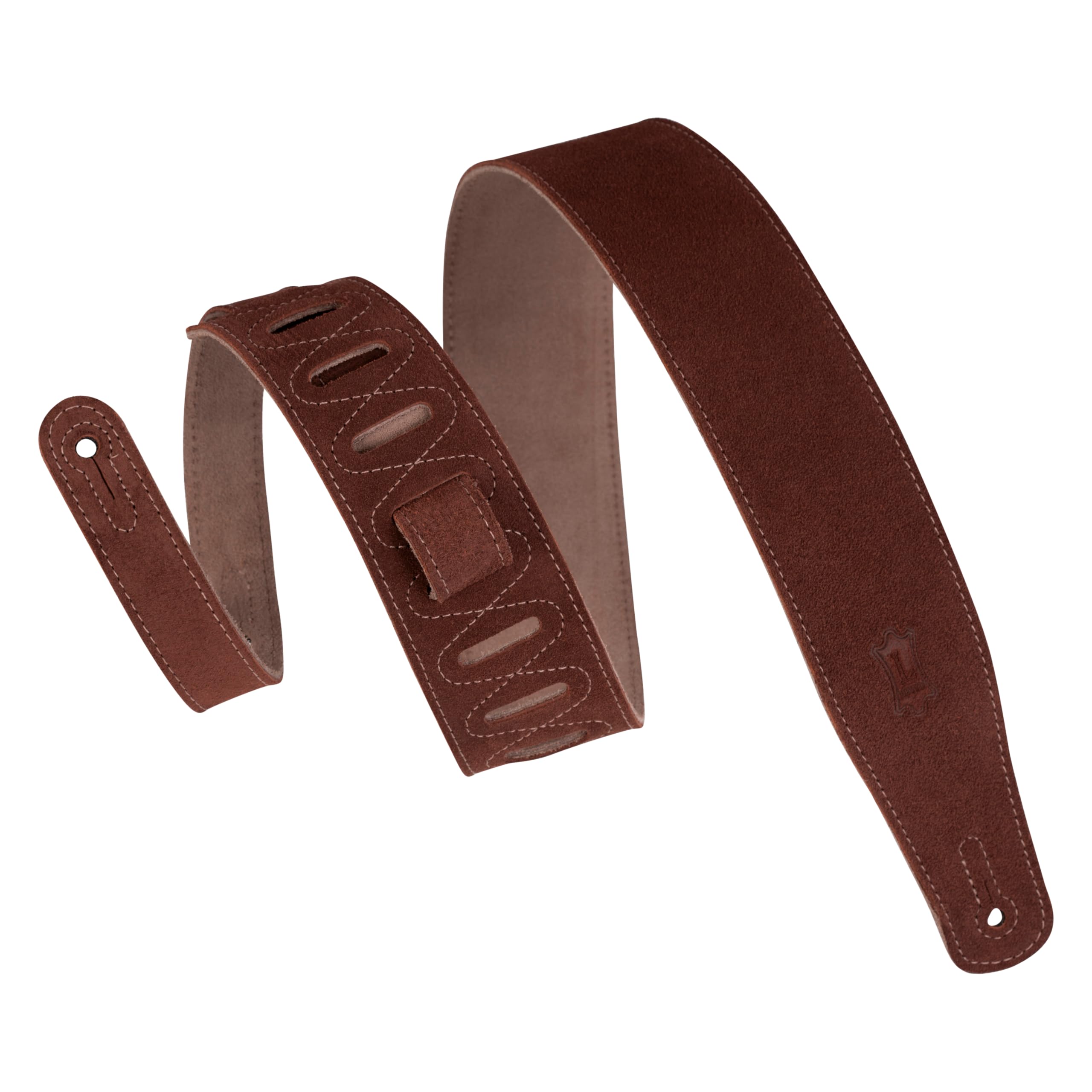 Levy's MS26-RST 2.5 inch Suede Leather Strap - Rust