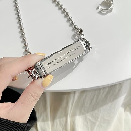 Miniatura 2 de Correa de muñeca para teléfono celular, pulsera de cuentas acrílicas, cadena de teléfono con pestañas de amarre para teléfono, llavero de lujo hecho