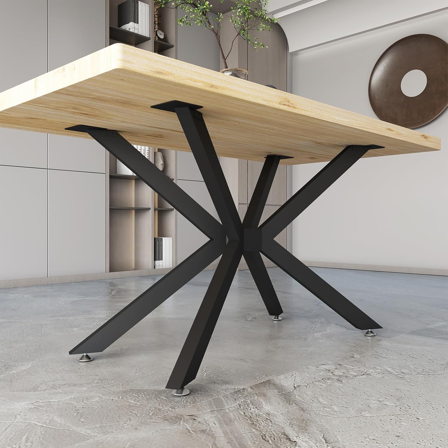 FJANKUI Metal Coffee Table Legs Base Only 28", Marble