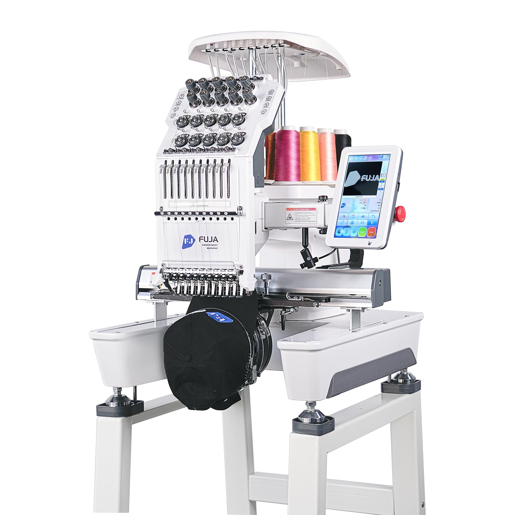Photo 1 of * FACTORY SEALED** FUJA Commercial Embroidery Machine with 10 Needles, 1200SPM Max Speed, 7" Touch Screen, 9.5" × 14.2" Embroidery Area for Small Business & Beginners, Built for Hat, Flat, Patches, T-shirt and more