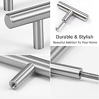 Vista 7 de 12 pomos de gabinete, tiradores de gabinete, pomos para cajones, perillas en T, herrajes de gabinete de un solo orificio con tornillos, para muebles