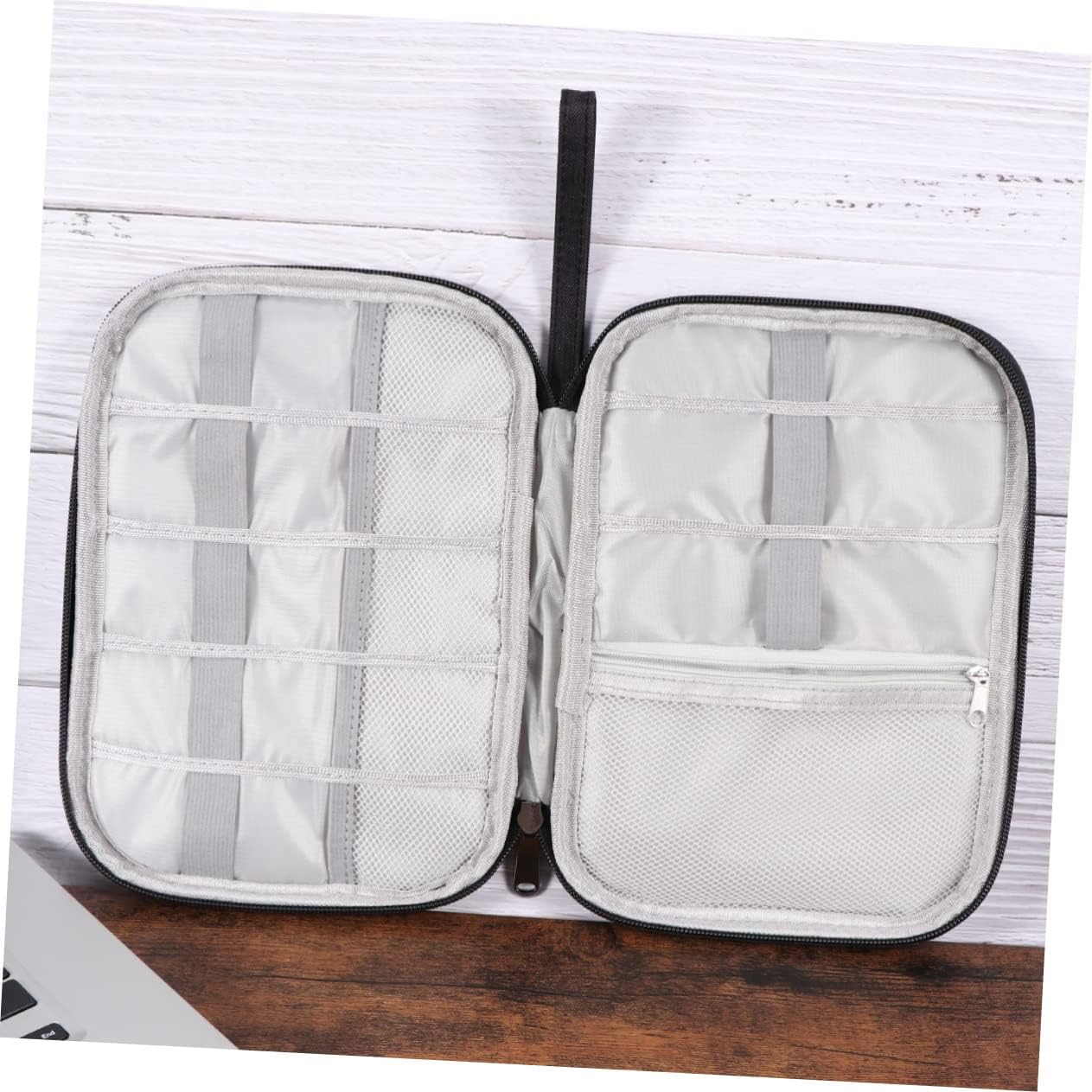 DOITOOL 3pcs Multi-function Cable Storage Bag Portable Digital Organizer Pouch for Earphones Power Bank Chargers and Easy to Clean for Travel and Daily Use Black