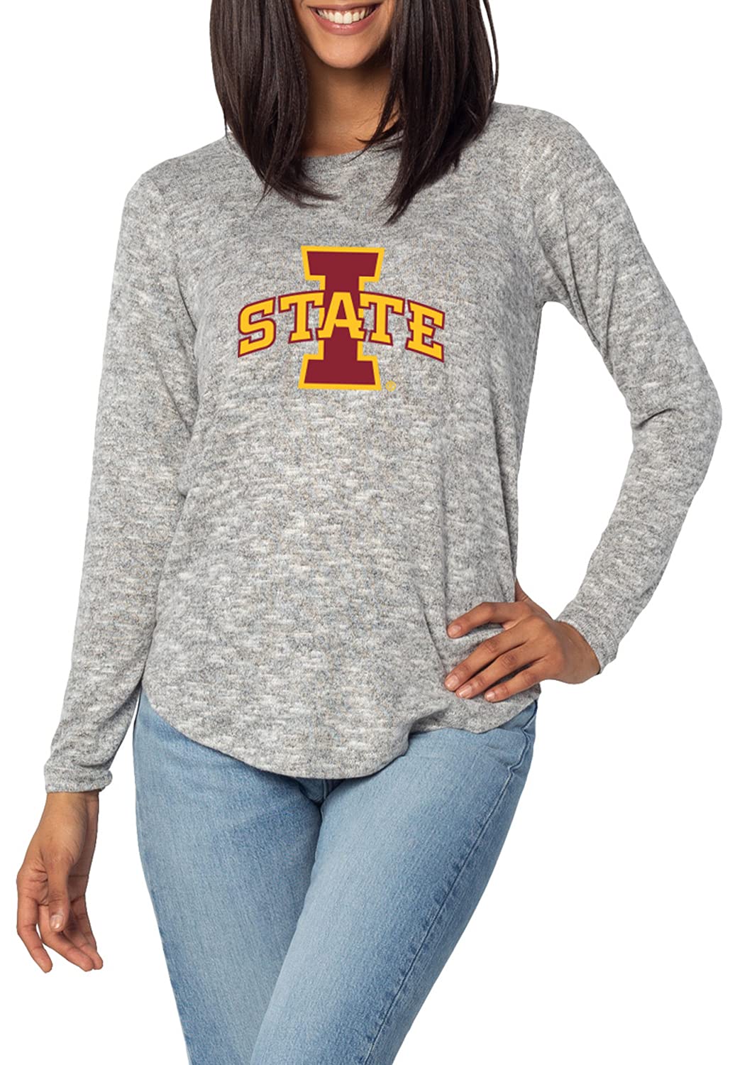 Chicka-d Women's Standard Comfort Zone Top, Heather Grey, Small