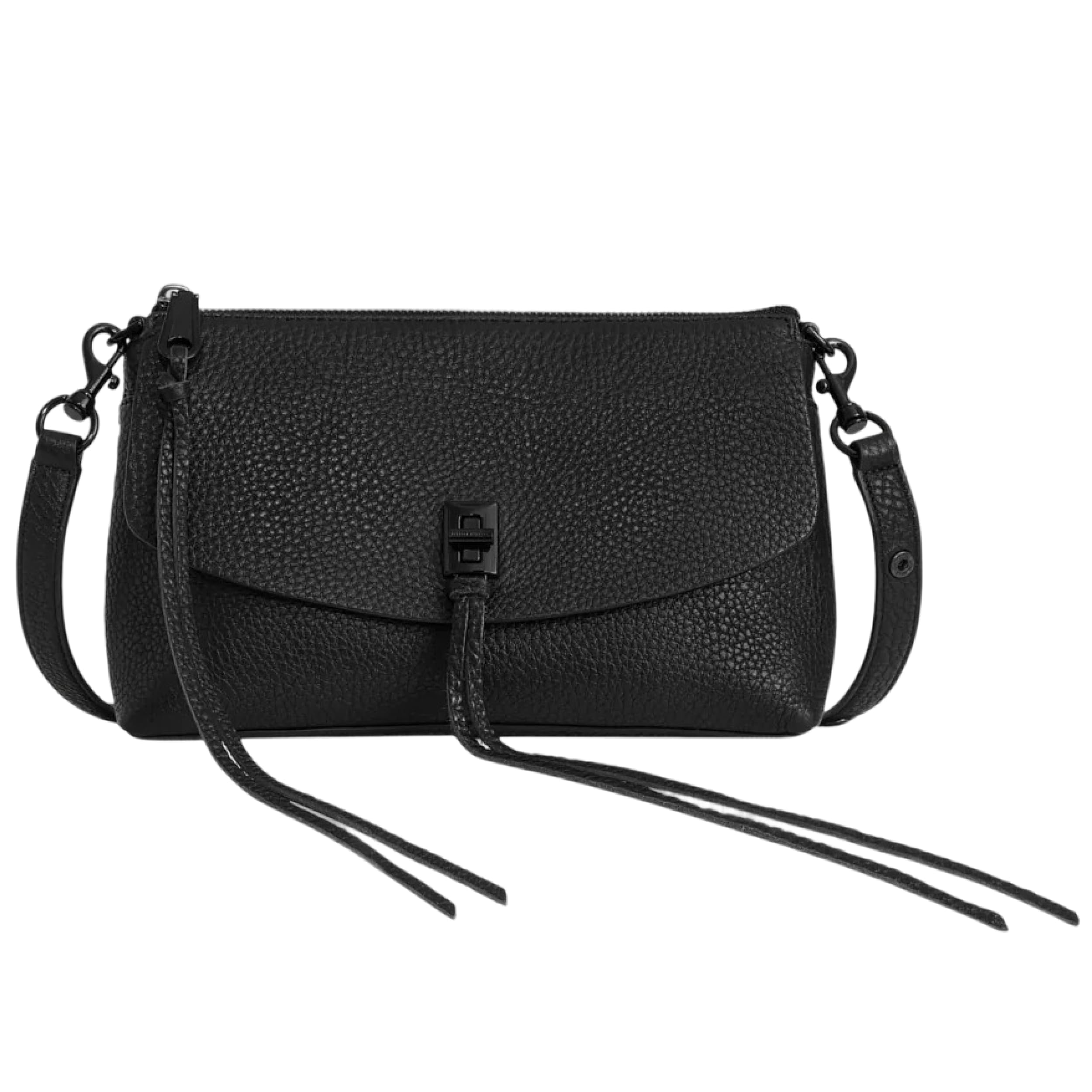 Rebecca Minkoff Womens Darren Top Zip Crossbody Bag Womens Leather Shoulder Handbag Purse