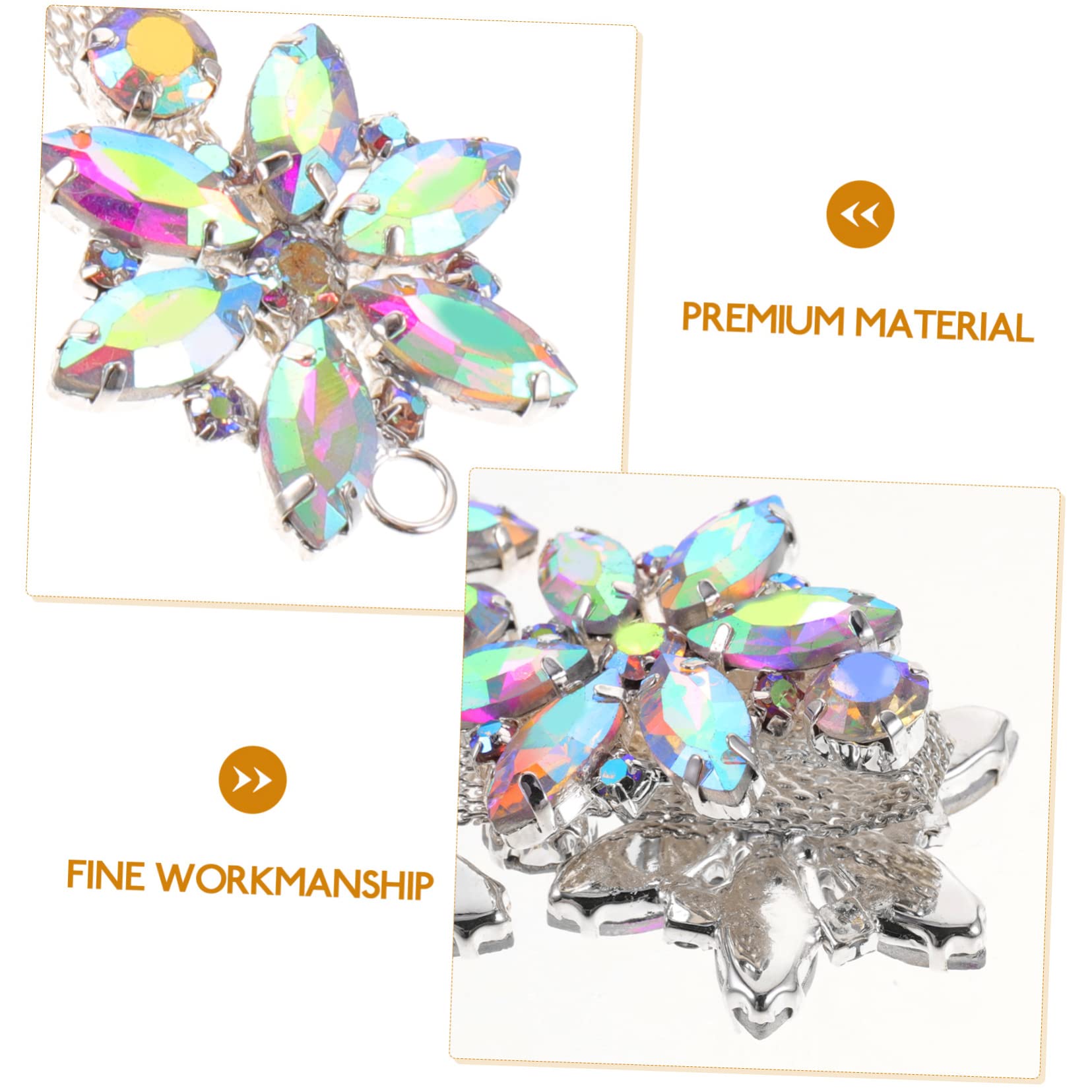 5 Pz catena di fiori di strass hair charms arredamento bianco applique decorativa per cinture da donna cappelli applique di stoffa per matrimoni strass borsa