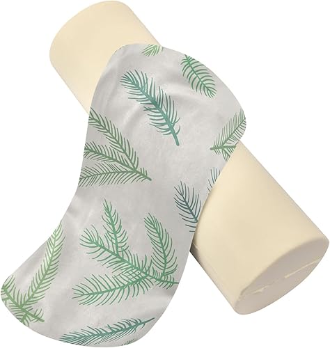 Miniatura 4 de Christmas Tree Winter Bed Bolster Pillow Cervical Neck Roll Pillow Cylinder Round Pillow Throw for Neck Roll Covers with Zipper Cylinder Roll