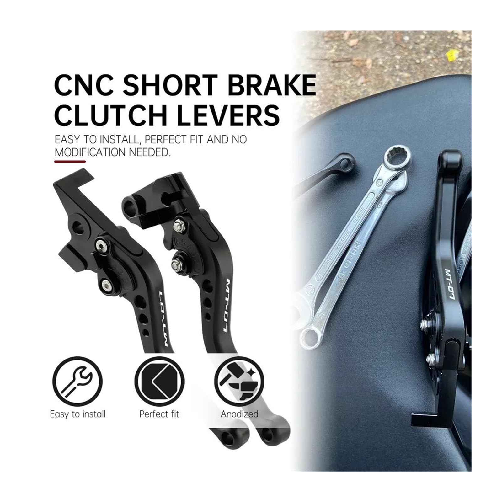 Freno De Mano Palanca Embrague De Freno Corto CNC Ajustable Para Motocicleta Aprilia RSV 1000 Tuono/MILLE/R SL1000 Falco Caponord Dorsoduro 1200 Manetas De Freno De Embrague De Moto