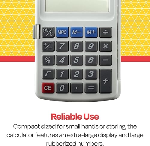 Miniatura 3 de School Smart Calculadora de bolsillo de doble potencia LCD de 8 dígitos, 2-7/8 x 3/8 x 4-5/8 pulgadas