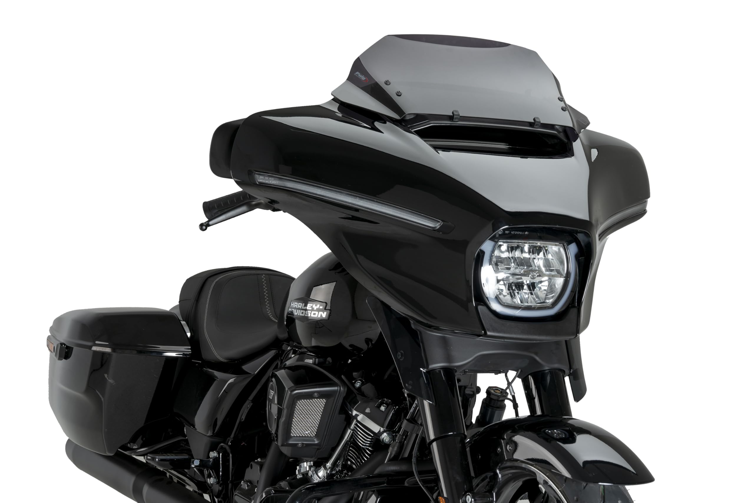 Puig 22109F High-Road Sport Windscreen - Aerodynamic Protection and Sporty Design, Dark Smoked
