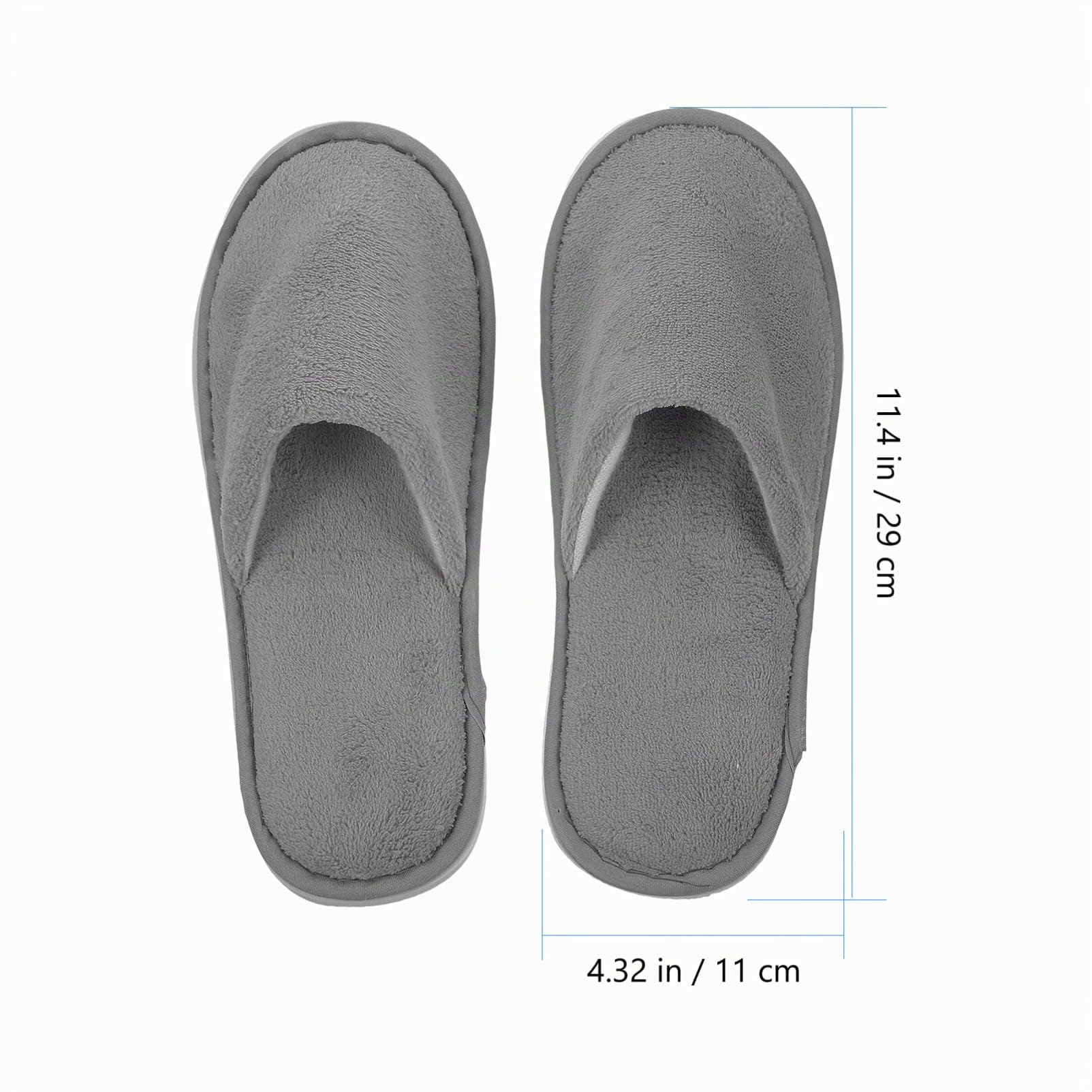 Artibetter 6 Paia di Pantofole Usa E Getta Antiscivolo Pantofole Spa Usa E Getta Pantofole da Casa Usa E Getta Pantofole in Pile Corallo Punta Chiusa per Hotel Casa Uso Degli Ospiti
