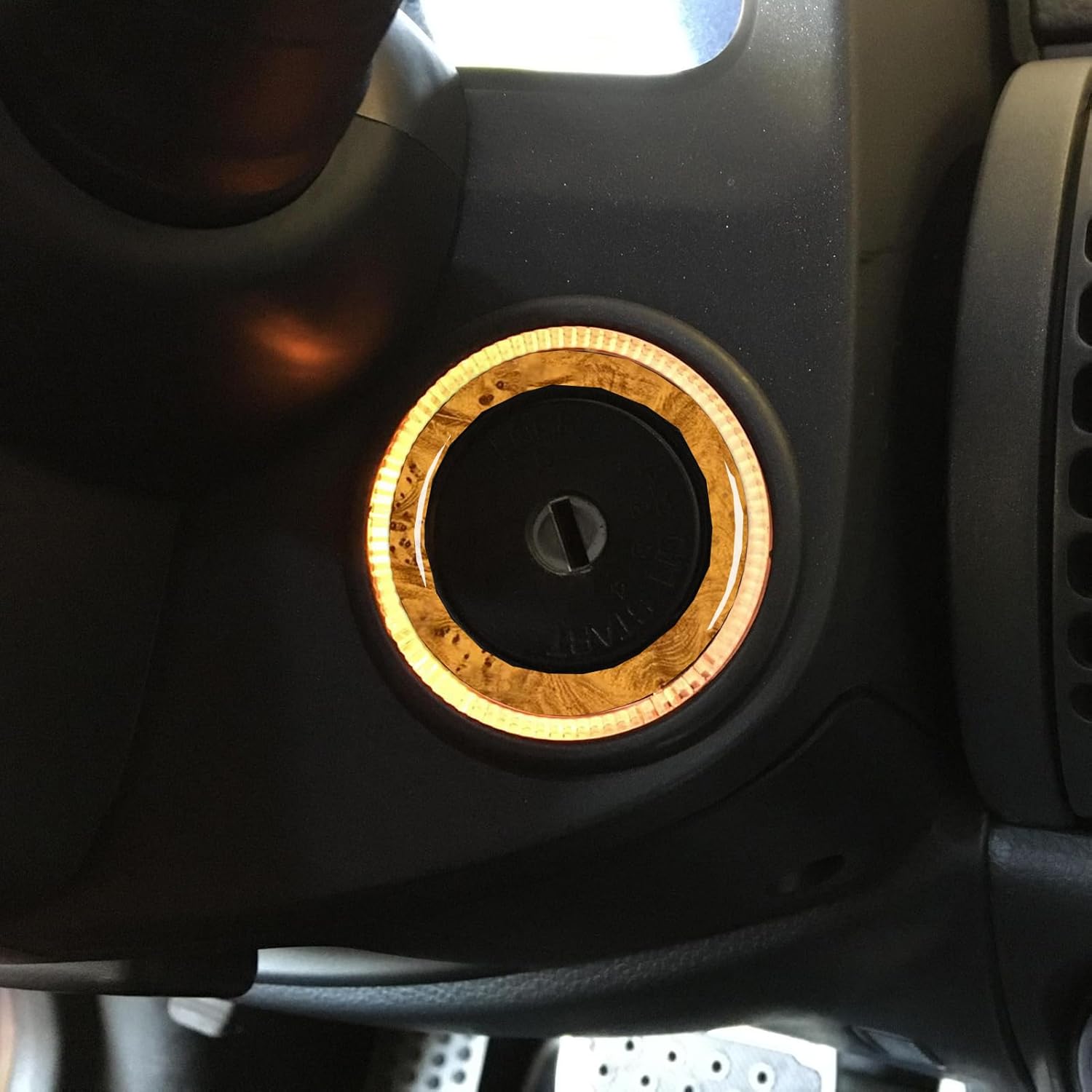 Wood Grain Sticker-Car Rear Row Seat Armrest Cup Holder Switch Panel Soft Pad Sticker Auto Interior Accessories Compatible with Infiniti G35 2002 2003 2004 Sedan/Coupe