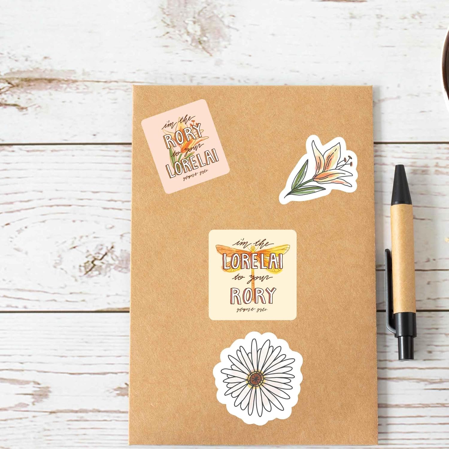 Gilmore Girls Lorelai and Rory Adhesive Vinyl Decals - Nostalgic Set of Gilmore Girls Stickers for Laptop or Journal, 1 Pack (4 Count) - Image 5